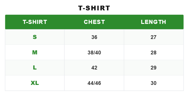 SIZE CHART 1